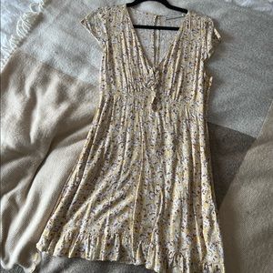 Shirt Sleeve Yellow Abercrombie & Fitch Dress